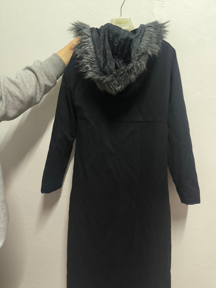 fermuar ve duğmeli mont kaşe - Görsel 2