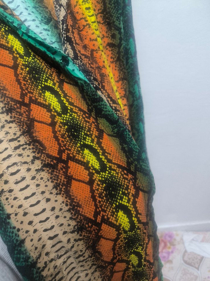 Renkli  Desenli Bohem Kadın Gömlek penye salaş serin tutar - Görsel 3