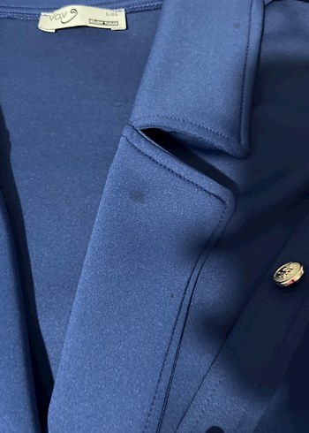 Düğmeli Lacivert Kadın Gömlek Ceket - Görsel 4