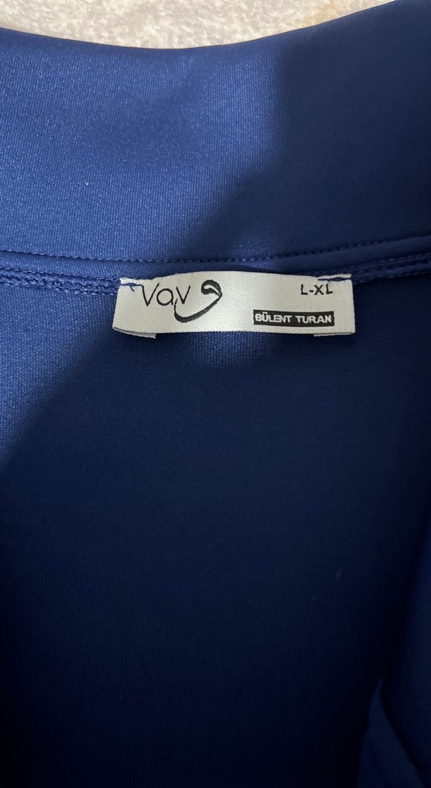 Düğmeli Lacivert Kadın Gömlek Ceket - Görsel 2