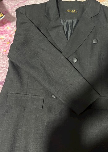 Siyah Düğmeli Kadın Blazer Ceket - Görsel 2