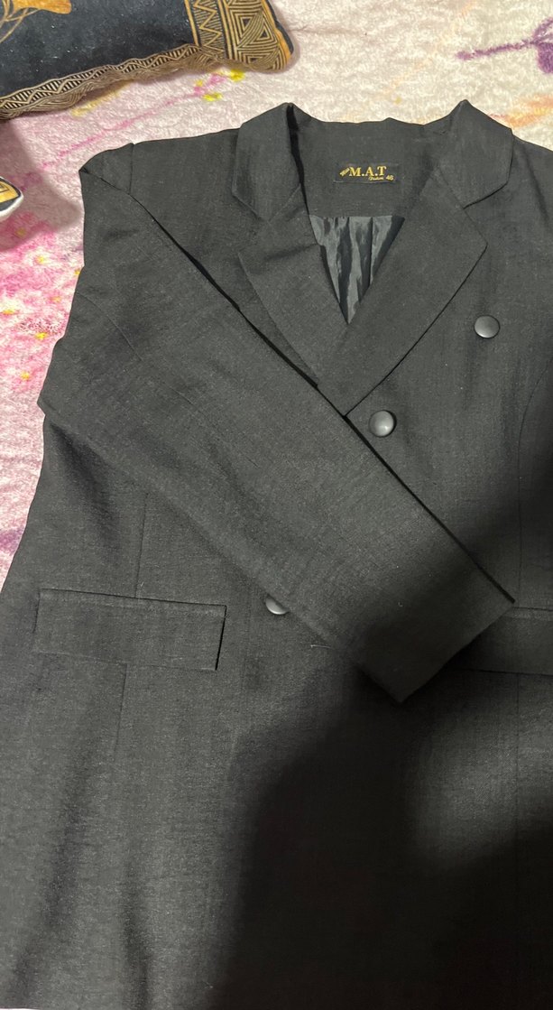 Siyah Düğmeli Kadın Blazer Ceket - Görsel 2