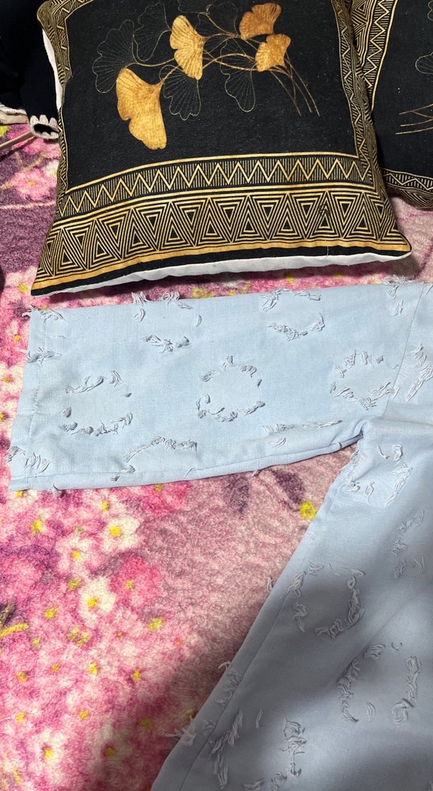 Mavi Bohem Uzun Kollu Keten Gömlek - Görsel 4