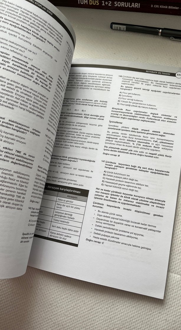 DUS Akademi Restoratif Diş Tedavisi Soru Serisi - Görsel 2