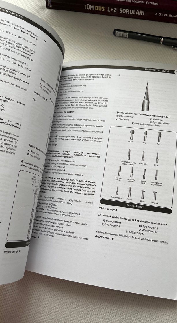 DUS Akademi Restoratif Diş Tedavisi Soru Serisi - Görsel 4