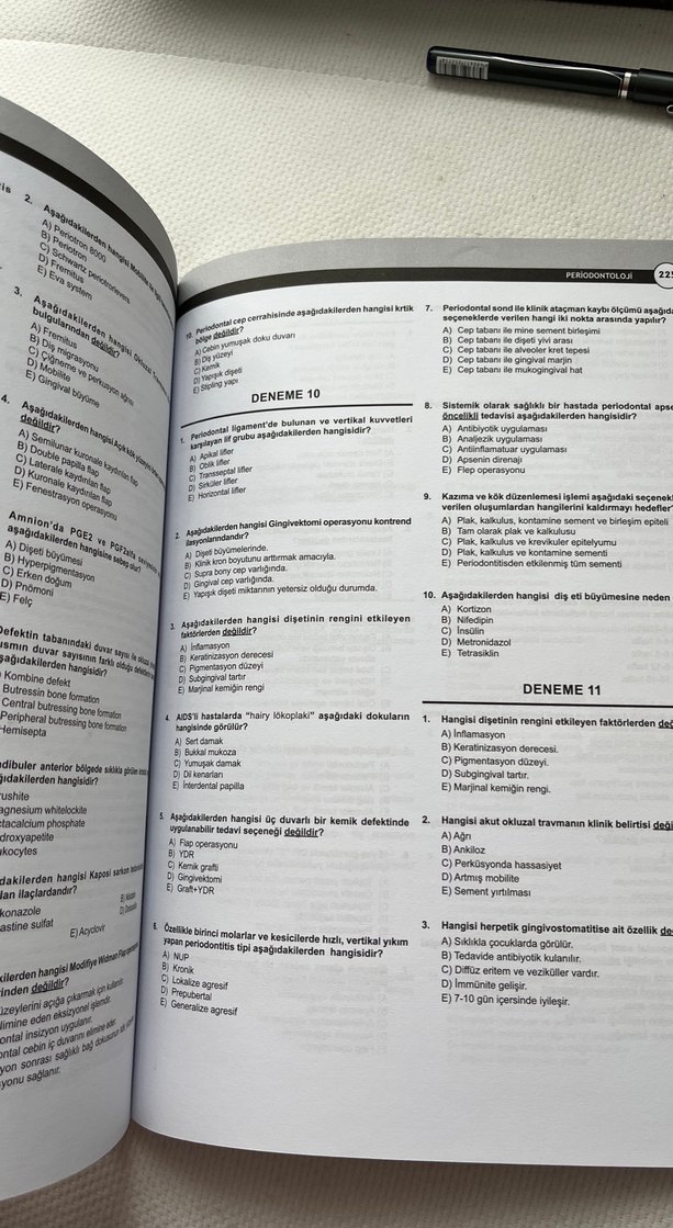 DUS Akademi Periodontoloji Soru Serisi 4.Baskı - Görsel 2