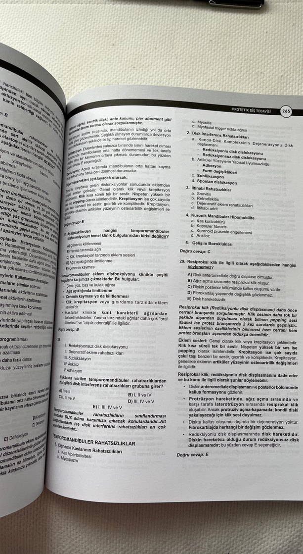 DUS Protetik Diş Tedavisi Soru Serisi Kitabı - Görsel 2