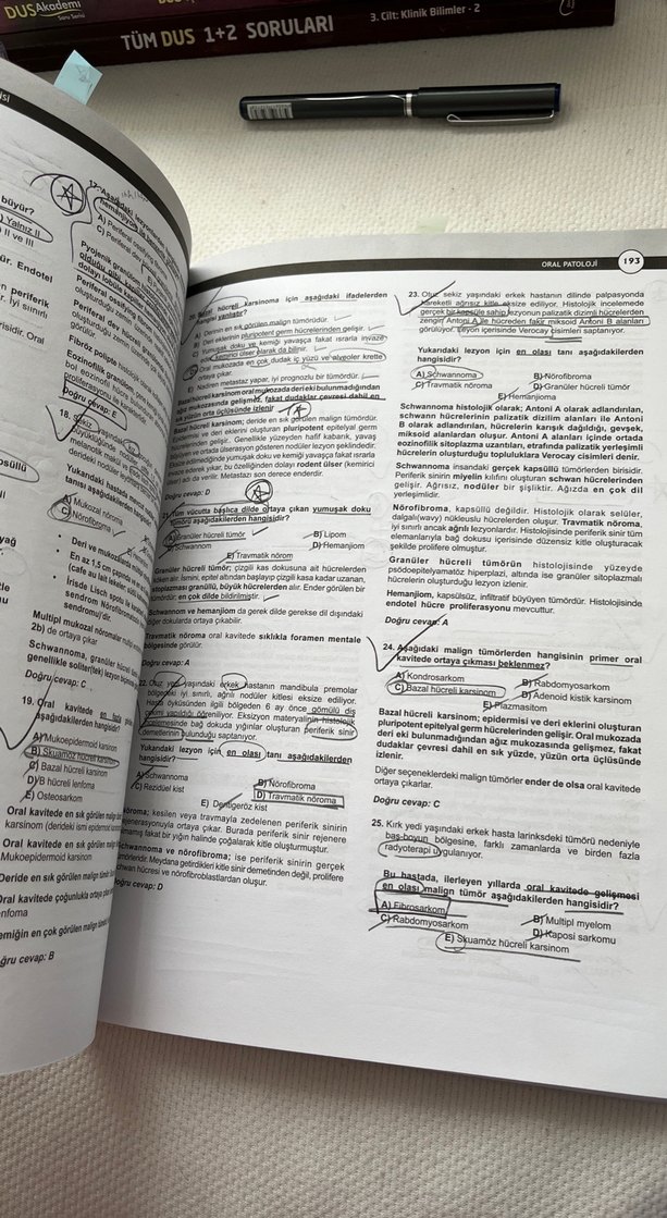 DUS Akademi Temel ve Oral Patoloji Soruları 4. Baskı - Görsel 4