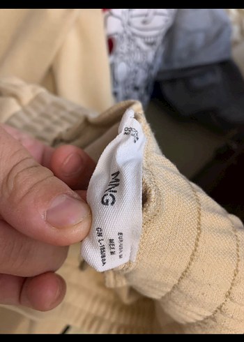 Kadın Bej Keten Kemerli Pantolon - Görsel 5