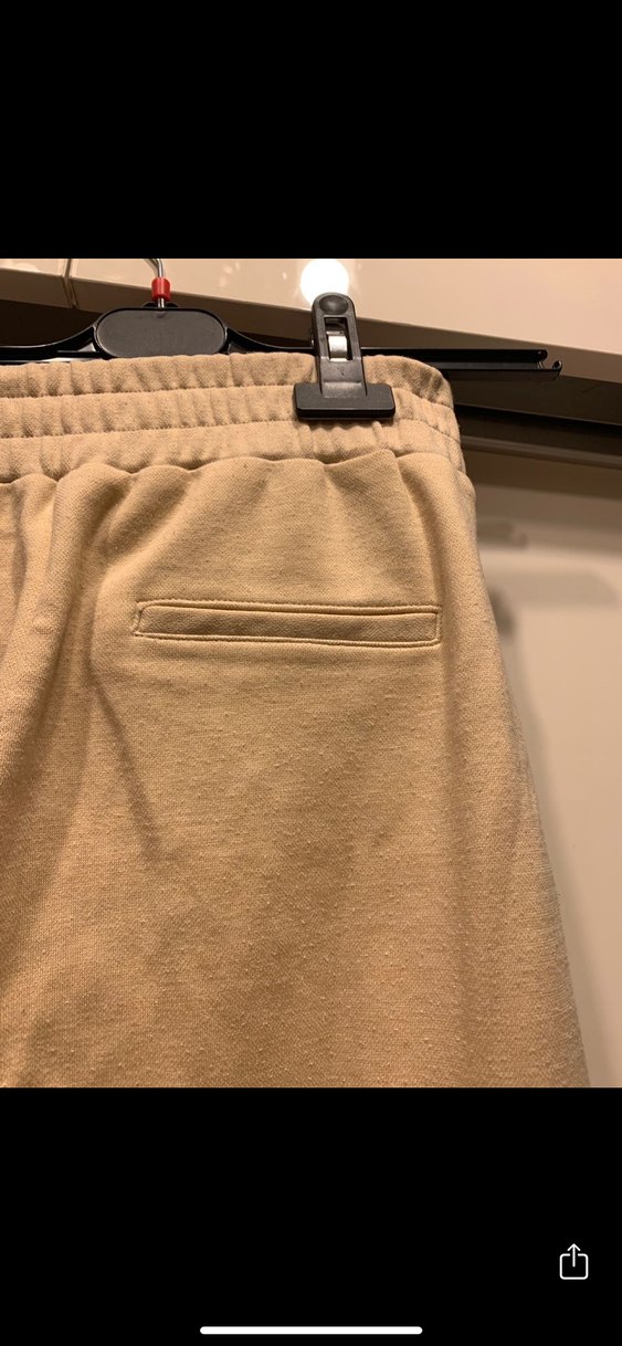 Kadın Bej Keten Kemerli Pantolon - Görsel 3