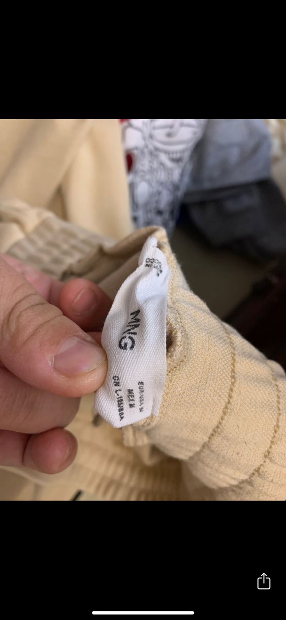 Kadın Bej Keten Kemerli Pantolon - Görsel 5