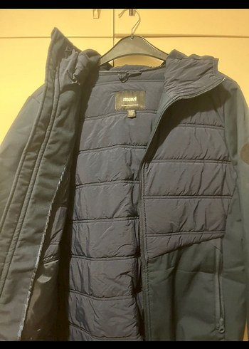 Siyah Fermuarlı Erkek Midi Mont - Görsel 4