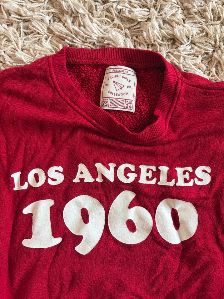 pull&bear kırmızı sweatshirt — görsel 3/6