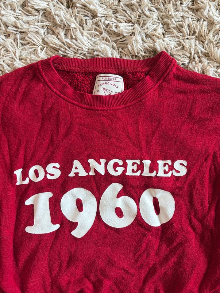 pull&bear kırmızı sweatshirt — görsel 2/6
