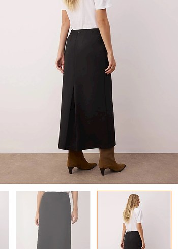 Siyah Süet Kadın Uzun Etek - Görsel 4