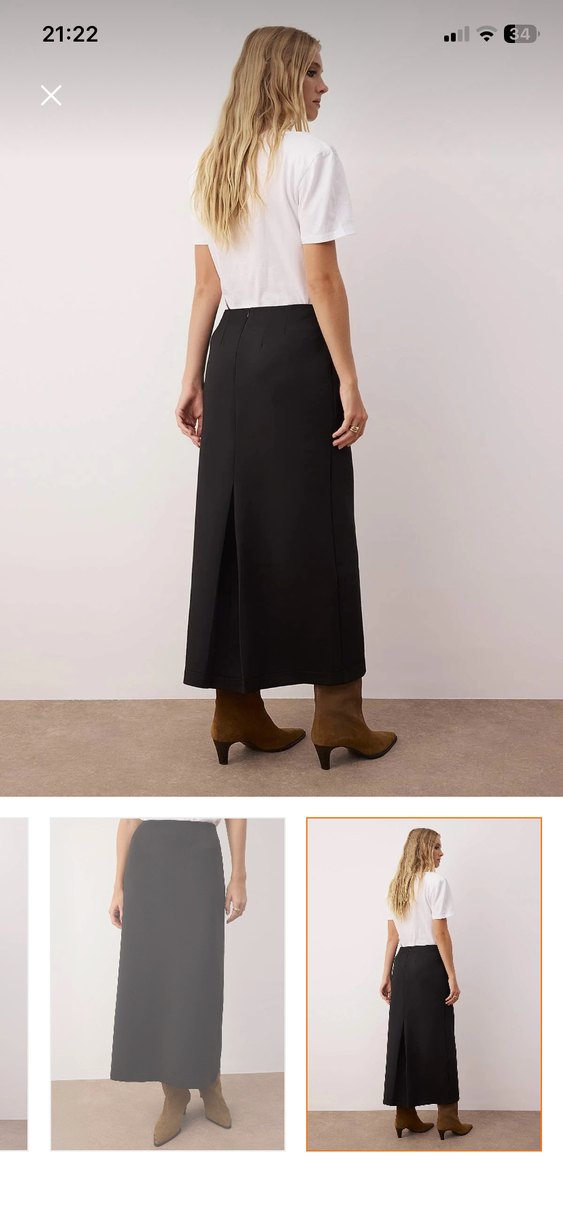 Siyah Süet Kadın Uzun Etek - Görsel 5