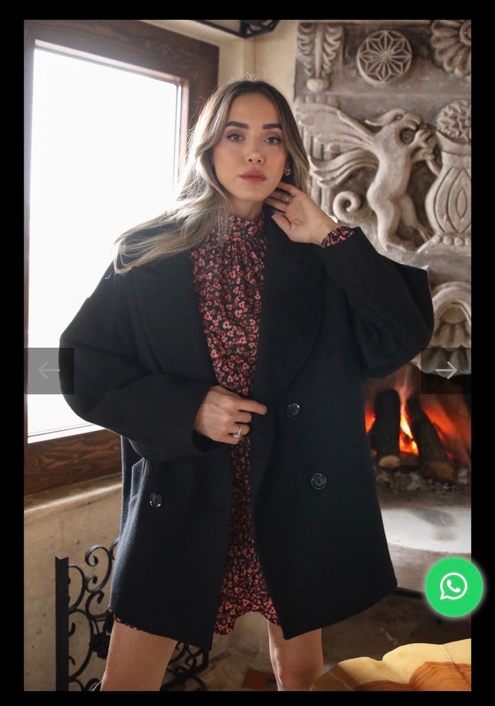 Siyah Düğmeli Midi Kadın Ceket - Görsel 3