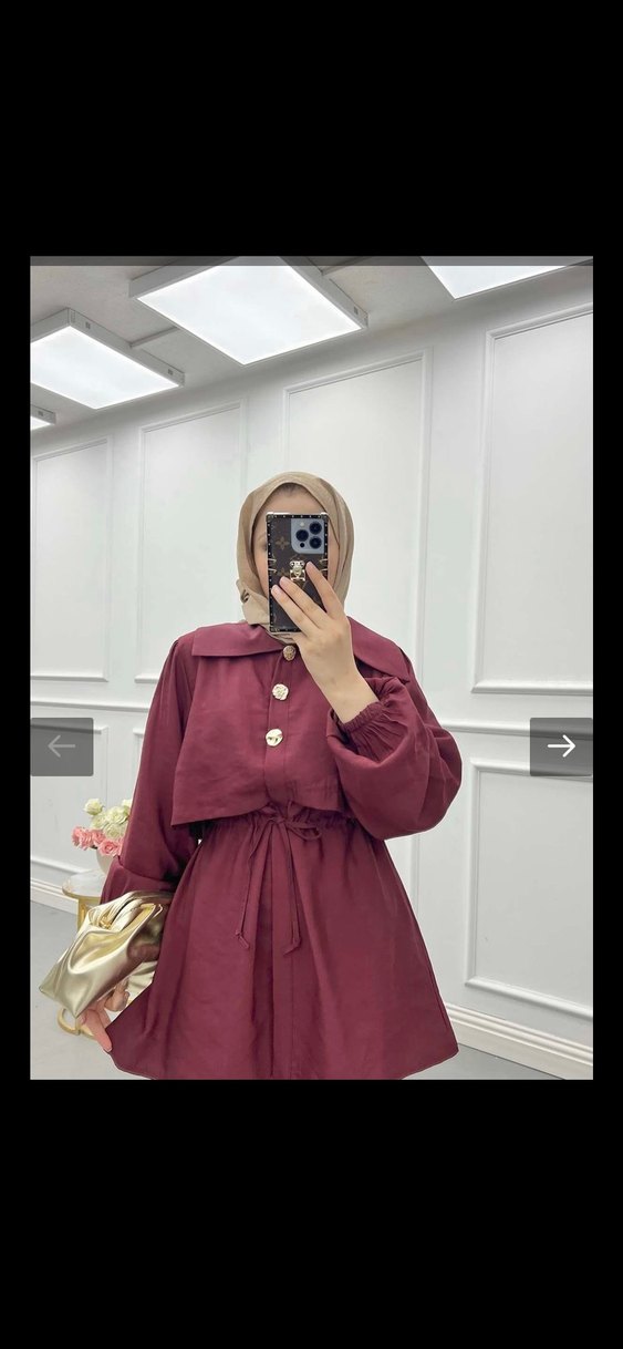 Bordo Gold düğmeli takım - Görsel 2