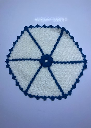 Mavi Beyaz Örgü Banyo Lifi - Görsel 3