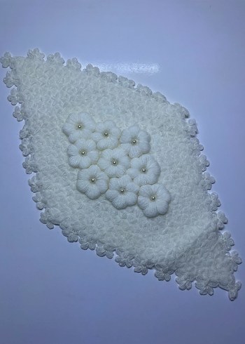 İşlemeli İnci DetaylıBeyaz Lif Takımı - Görsel 4