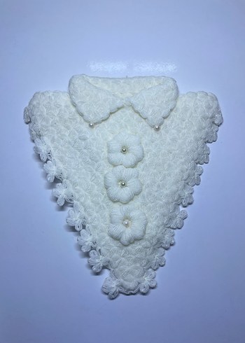 İşlemeli İnci DetaylıBeyaz Lif Takımı - Görsel 3