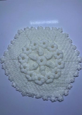 İşlemeli İnci DetaylıBeyaz Lif Takımı - Görsel 2