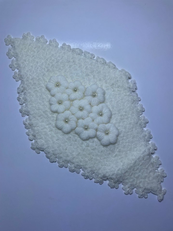 İşlemeli İnci DetaylıBeyaz Lif Takımı - Görsel 4