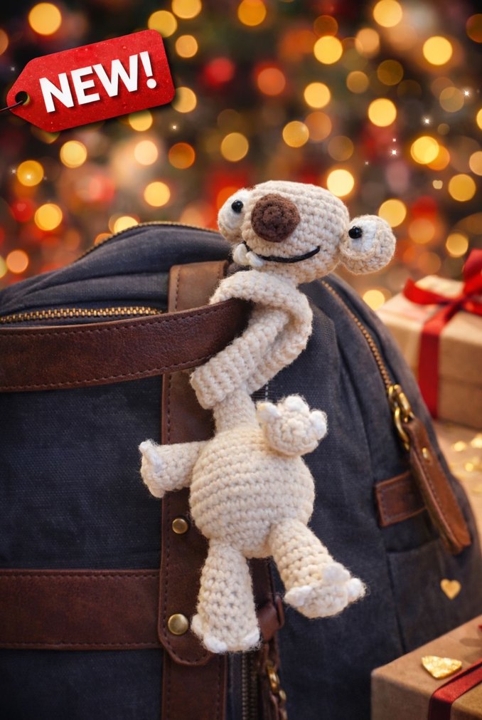 Renkli Örgü Buz Devri Sid - Görsel 2