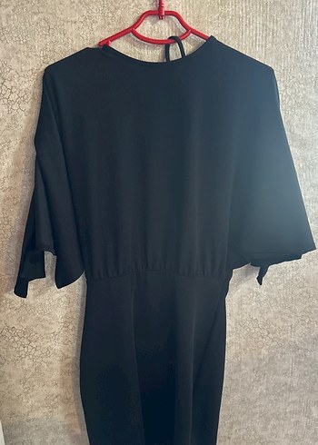 Diğer Siyah Minimalist Midi Elbise