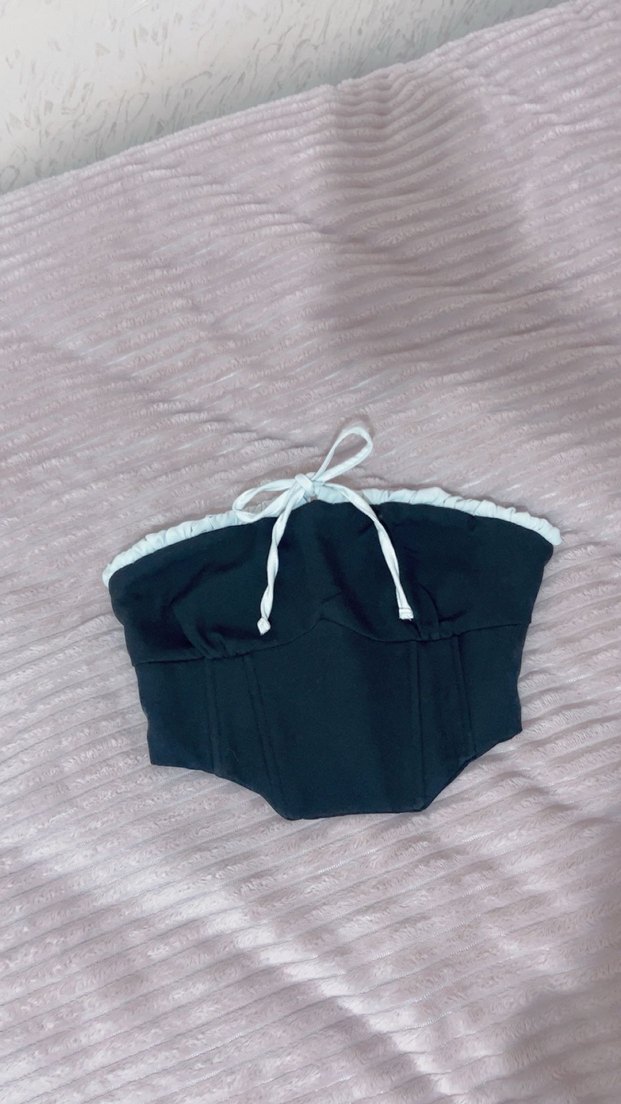 Siyah Straplez Büstiyer - Görsel 3