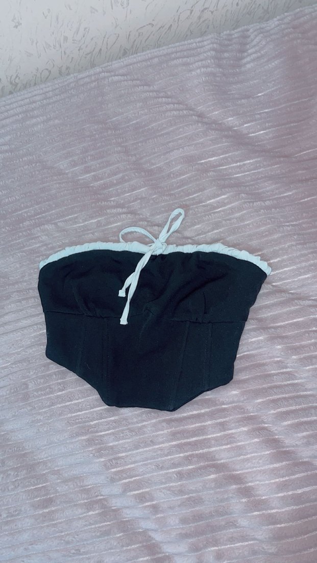 Siyah Straplez Büstiyer - Görsel 2