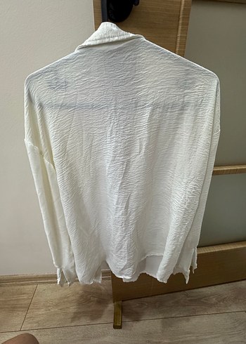 Beyaz Salaş Uzun Kollu Gömlek - Görsel 2