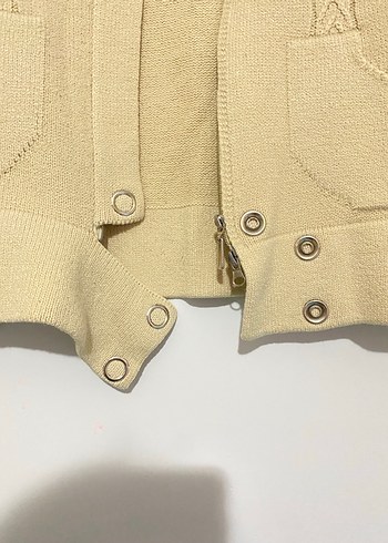Düğmeli Bej Kadın Yün Ceket - Görsel 2