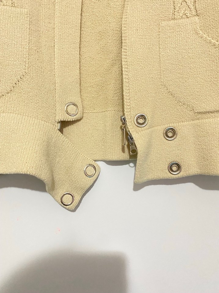 Düğmeli Bej Kadın Yün Ceket - Görsel 2