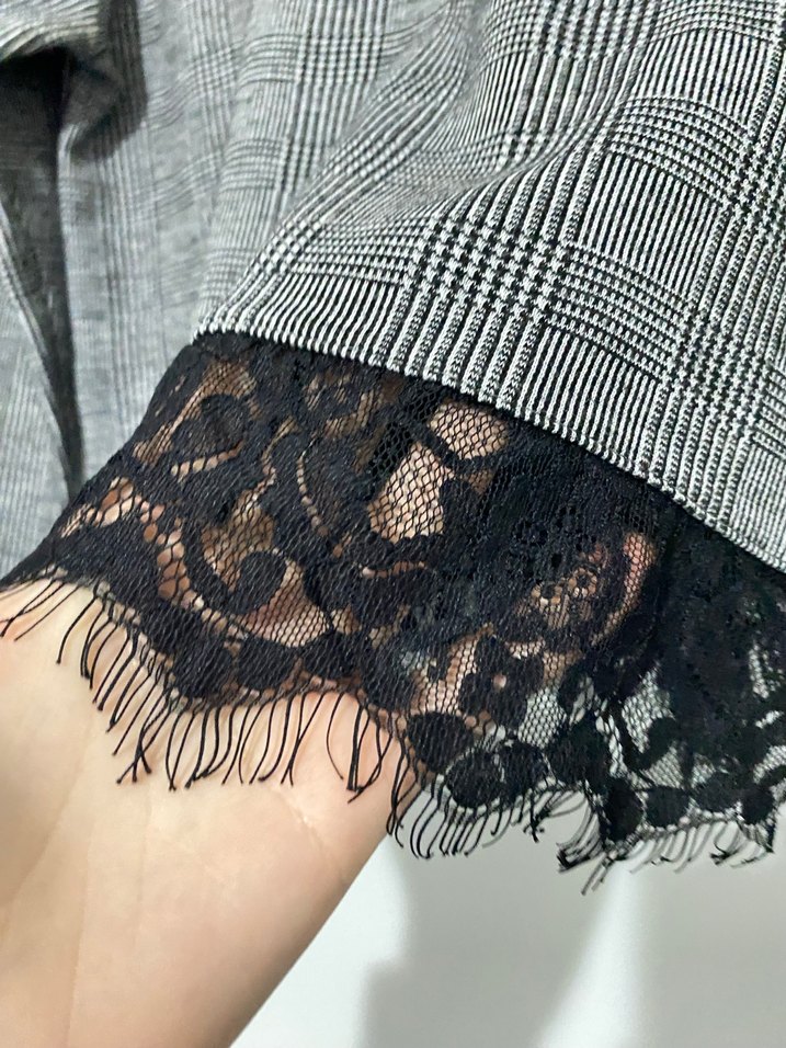 İspanyol kol dantelli crop - Görsel 3