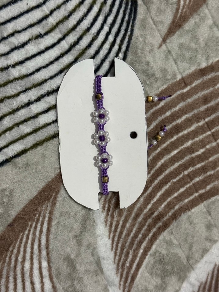 Mor Boncuklu Bohem Kadın Bileklik - Görsel 2