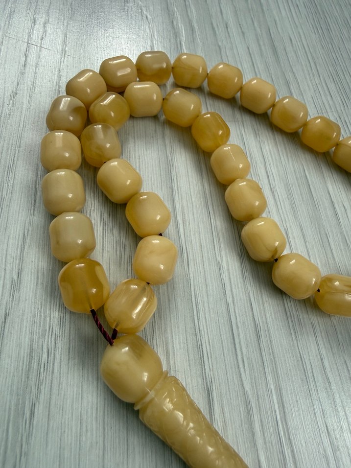 Parlak Bej Erkek Tesbih - Görsel 3