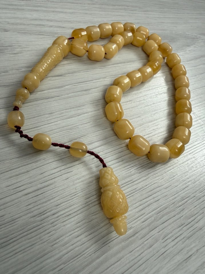 Parlak Bej Erkek Tesbih - Görsel 4