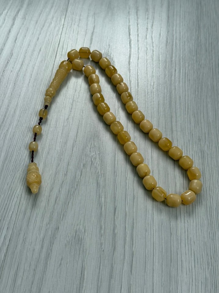 Parlak Bej Erkek Tesbih - Görsel 2