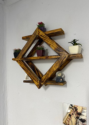 Kahverengi Ahşap Duvar Rafı - Görsel 2