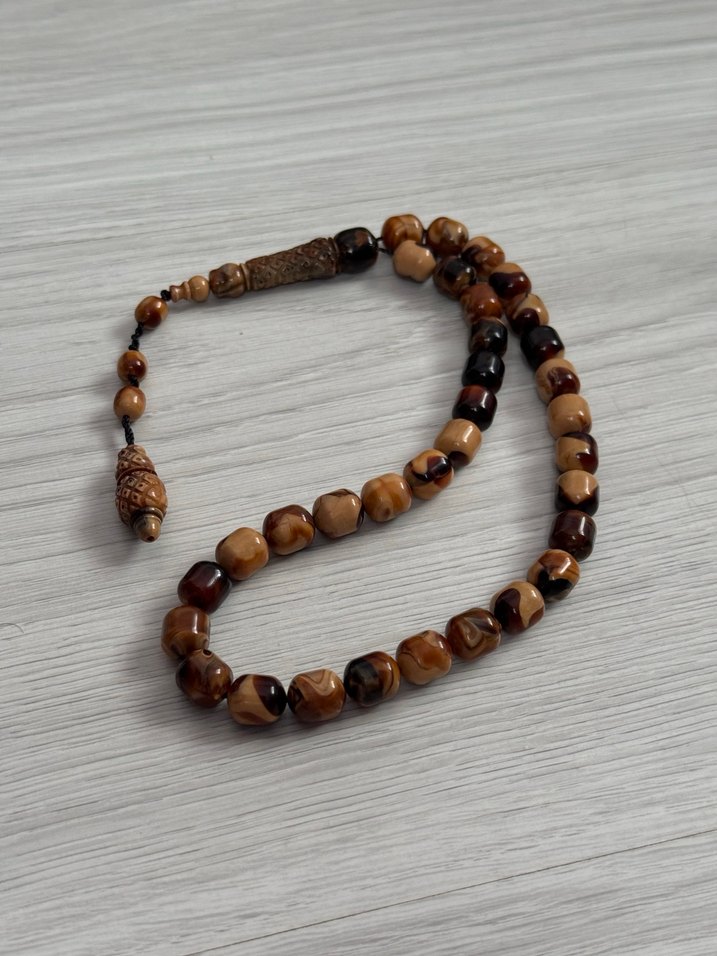 Bohem Tarz Erkek Kahverengi Tesbih - Görsel 3