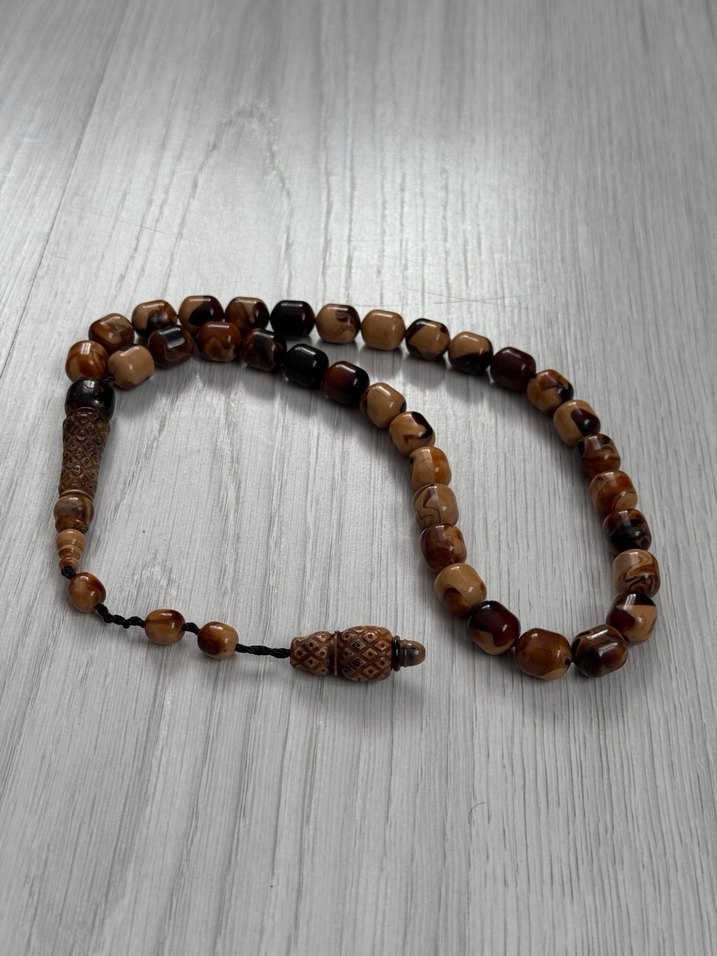 Bohem Tarz Erkek Kahverengi Tesbih - Görsel 2