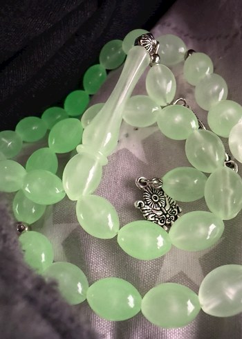 Beyaz kedi gözü Minimalist Erkek Tesbih - Görsel 4