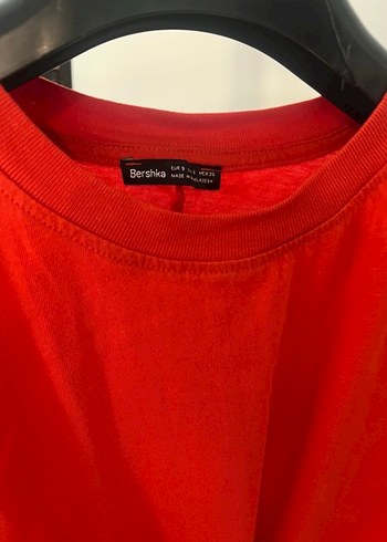 Kırmızı Kadın Mini Keten Elbise - Görsel 2