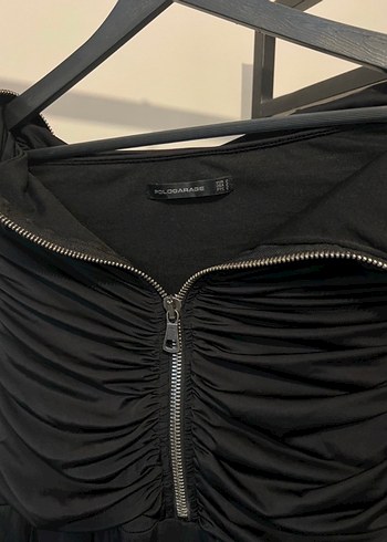 Siyah Straplez Gotik Uzun tulum - Görsel 3