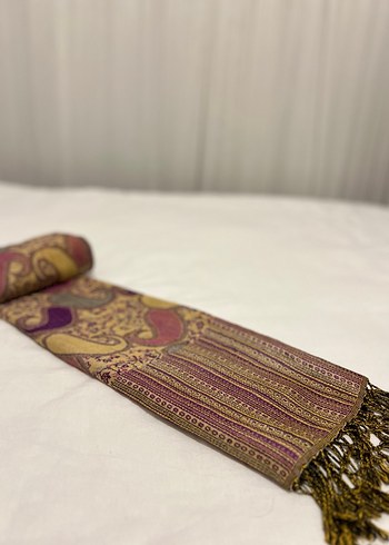 Bohem Renkli Püsküllü Kadın  Şal - Görsel 2