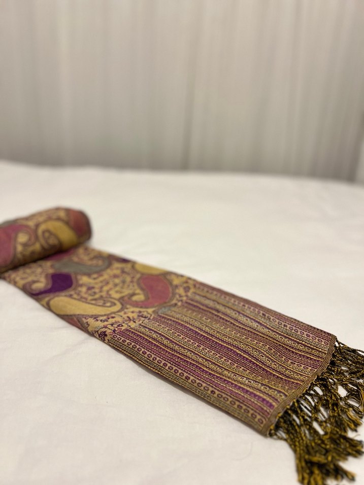 Bohem Renkli Püsküllü Kadın  Şal - Görsel 2