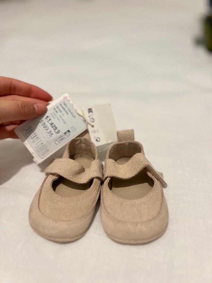 Kız Çocuk Süet Babet Ayakkabı - Görsel 3