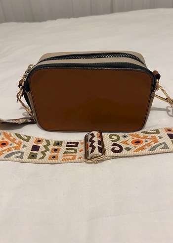 Bohem Tarzı Kahverengi Deri Çapraz Çanta - Görsel 7