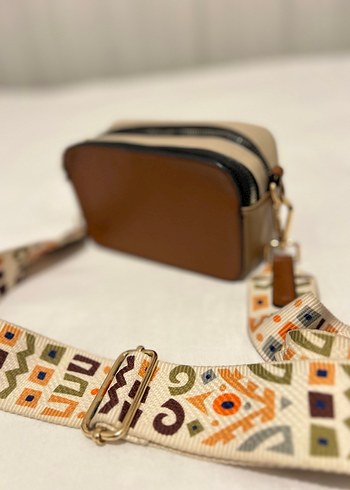 Bohem Tarzı Kahverengi Deri Çapraz Çanta - Görsel 3